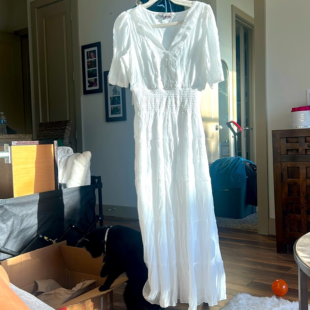 White cotton dress